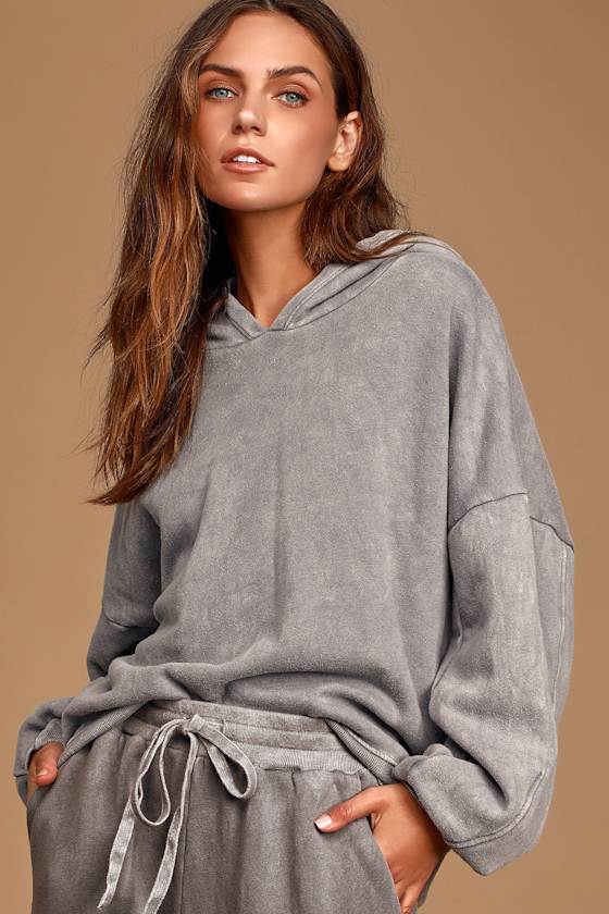 Boat House Washed Grey Pullover Hoodie 2