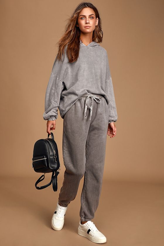 Boat House Washed Grey Pullover Hoodie 1