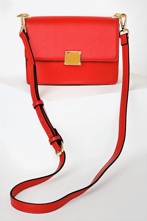 Hardy Red Vegan Leather Crossbody Bag 1