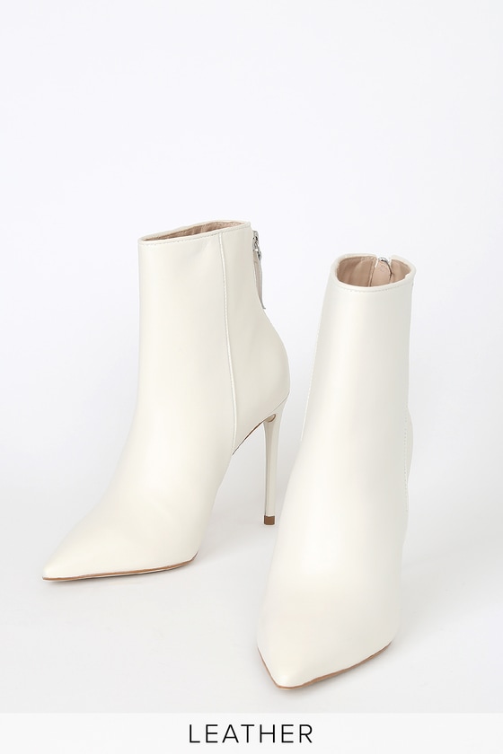 steve madden white ankle booties