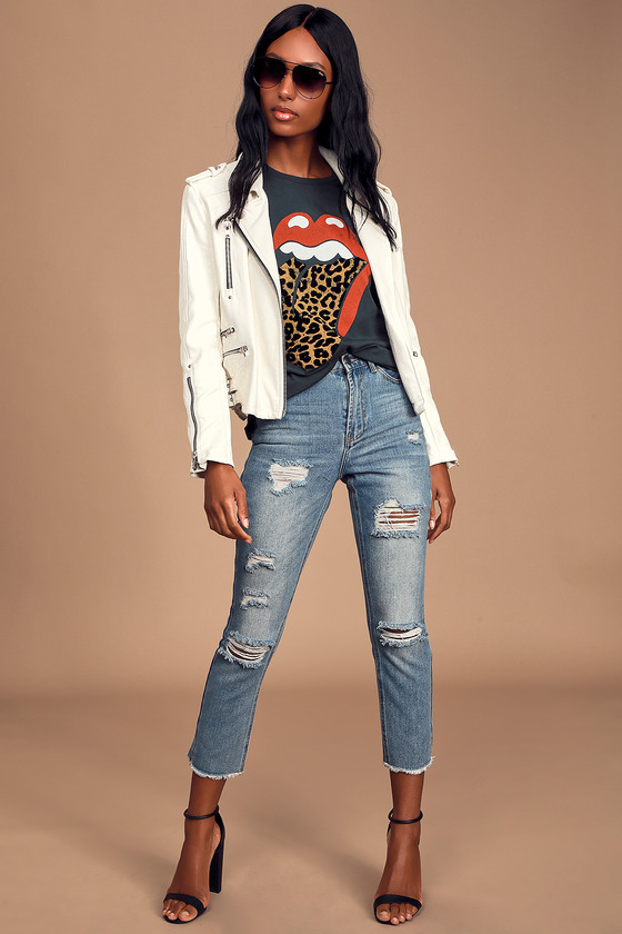 plt light wash distressed mom jeans