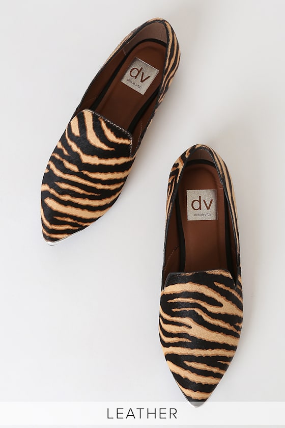 DV by Dolce Vita Devon Tiger Print Loafers Cow Hair Loafers Lulus