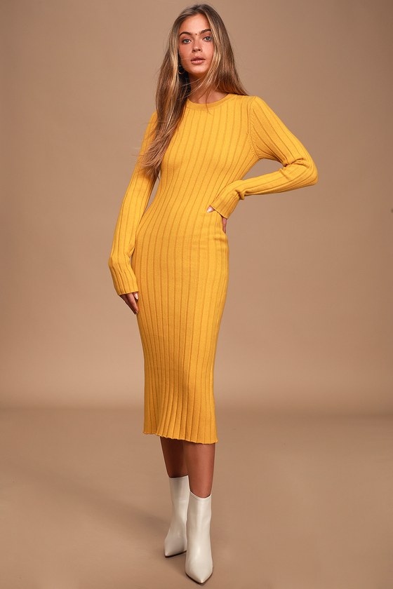 yellow sweater dress amazon