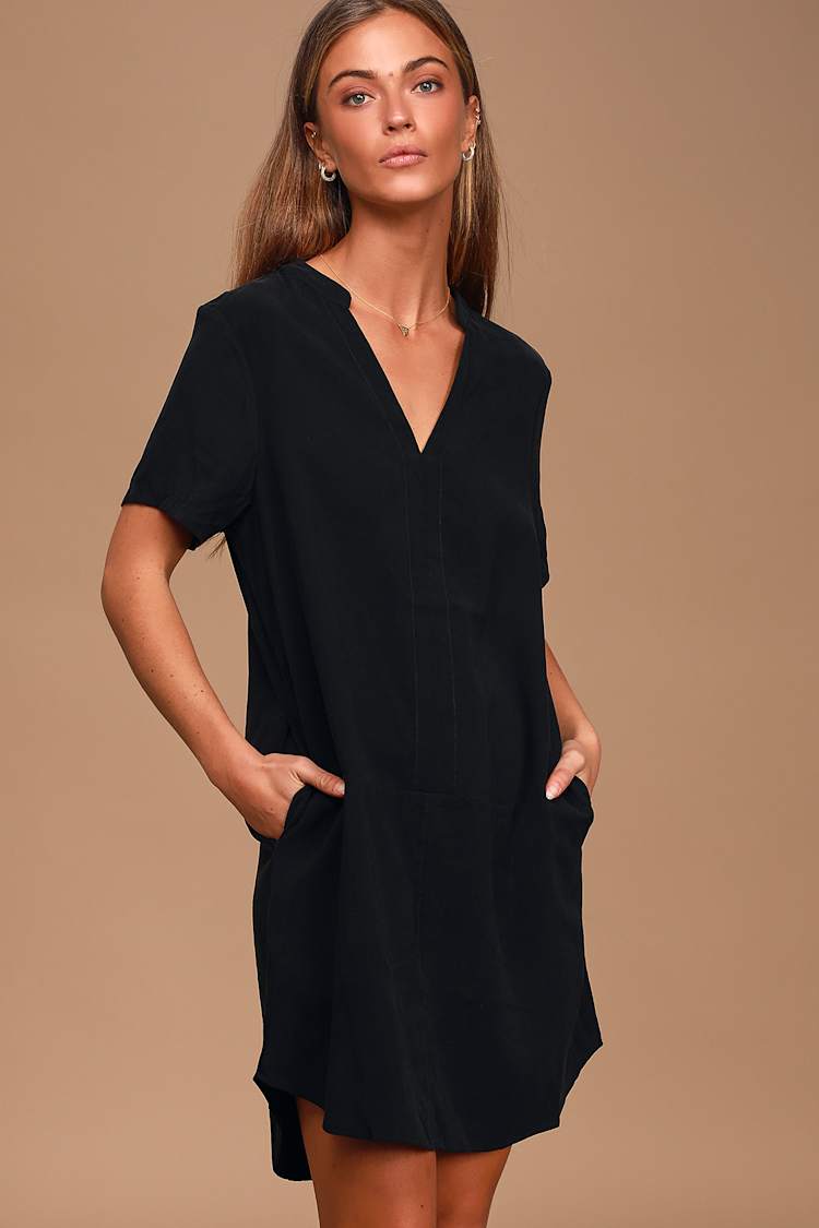 womens black shift dress Farrah Merino Wool Shift Dress main image 0