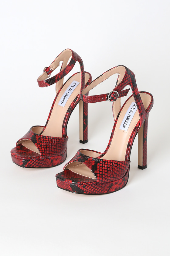 steve madden snakeskin platform heels