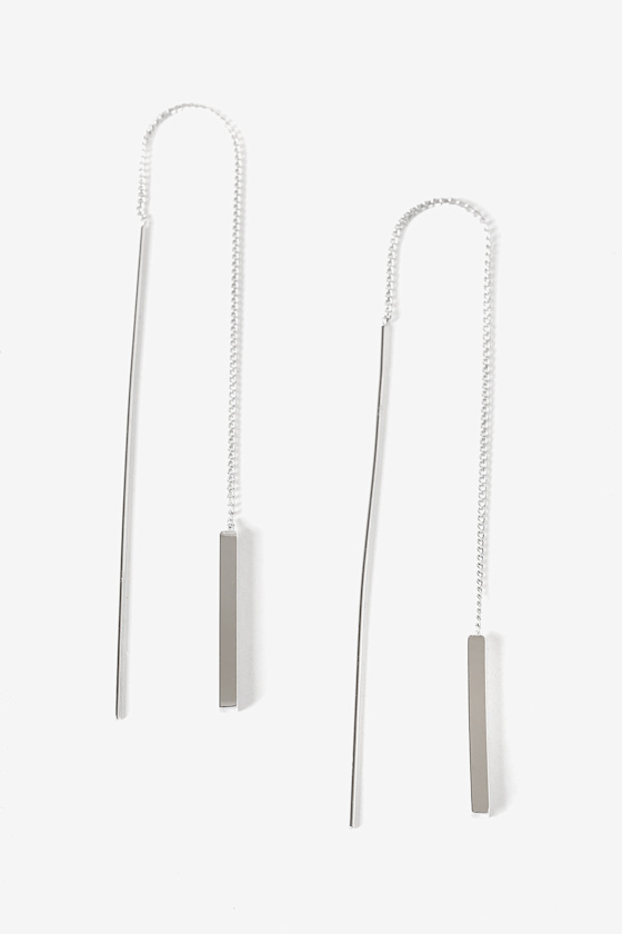 Keep it Chic Silver Threader Earrings 1