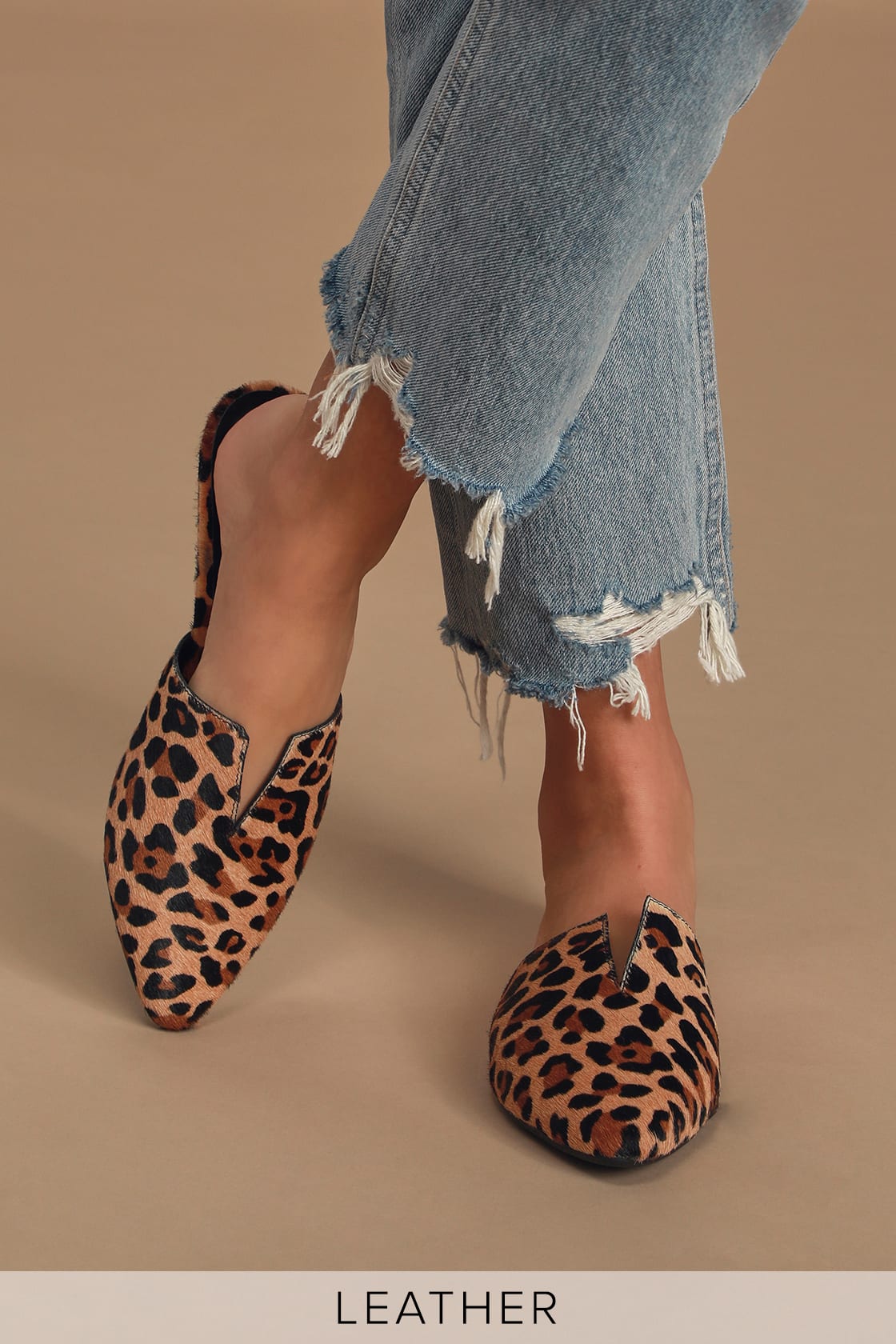Cute Leopard Slides - Leopard Print Slides - Calf Hair Slides - Lulus