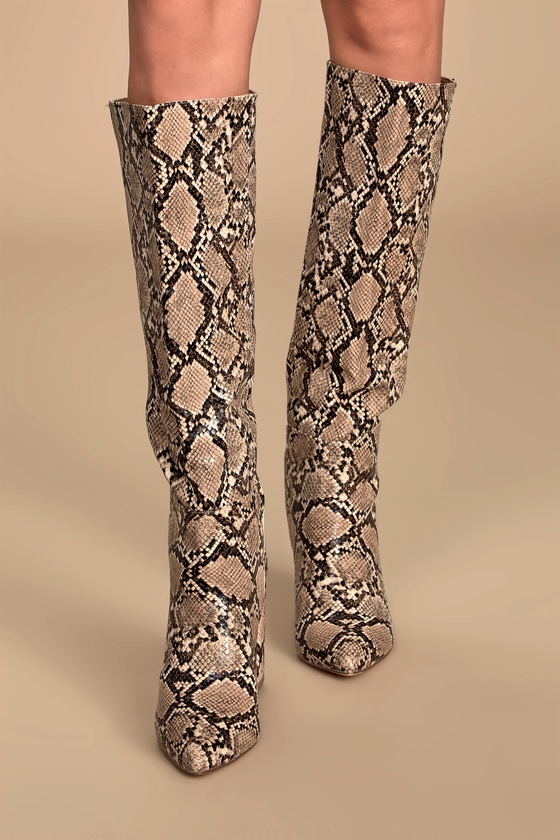 Cute Snake Boots - Snake Print Boots 