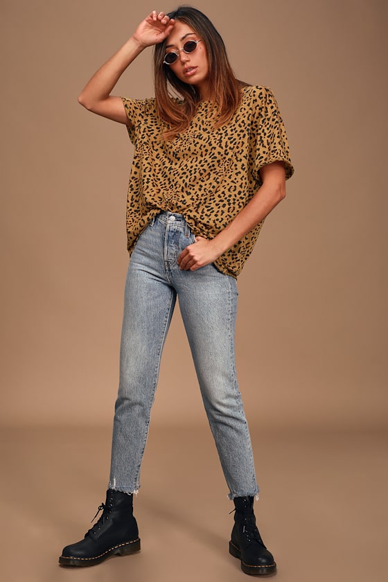 free people leopard shirt