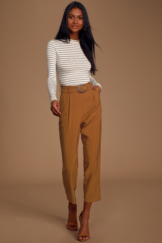 Tapered fit darted twill trousers  Massimo Dutti