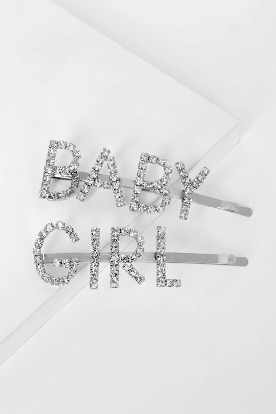 Silver Rhinestone Hair Clips Baby Girl Hair Pins Bobby Pin Set