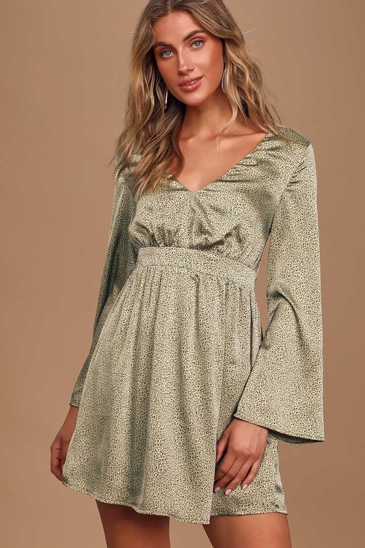 Sage the Label Makin' Moves - Green Dress - Leopard Print Dress - Lulus Sage the Label Makin' Moves - Green Dress - Leopard Print Dress - Lulus
