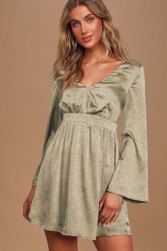 Sage the Label Makin' Moves - Green Dress - Leopard Print Dress - Lulus