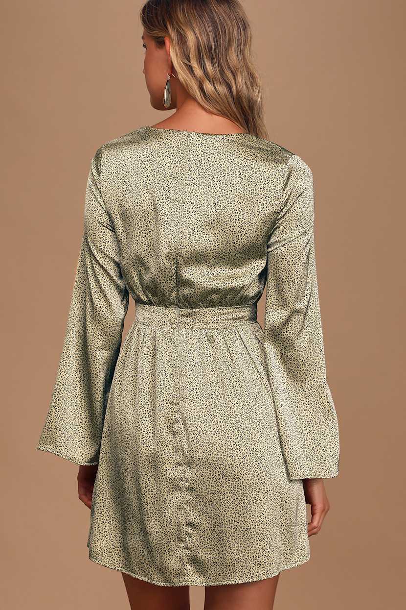 Sage the Label Makin' Moves - Green Dress - Leopard Print Dress - Lulus