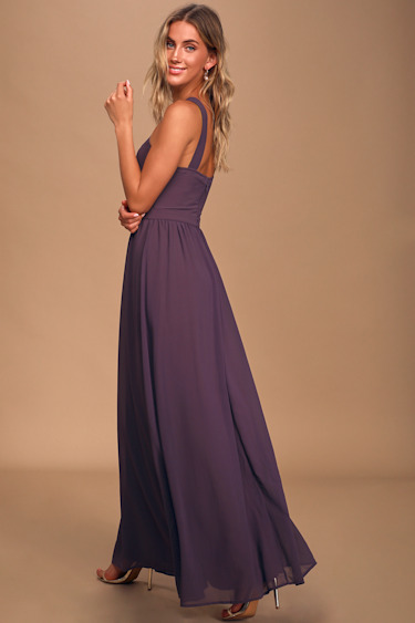 Air of Romance Dusty Purple Maxi Dress
