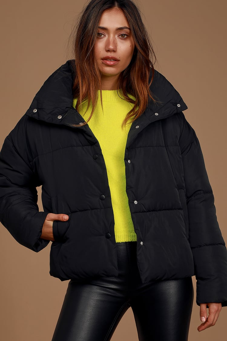 Black Quilted Puffer Jacket | stickhealthcare.co.uk