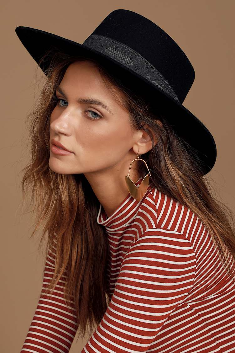 Lack of Color Sierra - Black Boater Hat - Wide Brimmed Hat  display picture 1