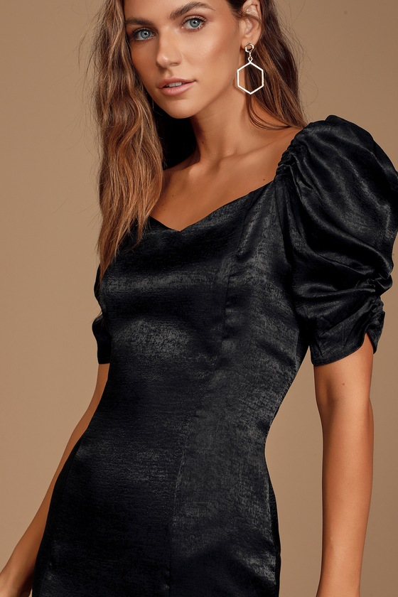 feather satin dress