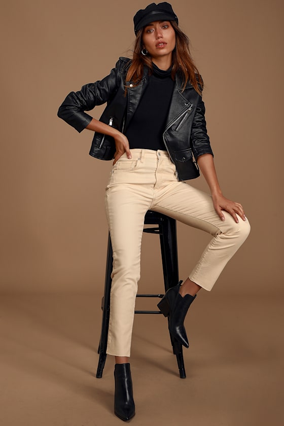 Stella Ivory Velvet High-Rise Skinny Jeans 6