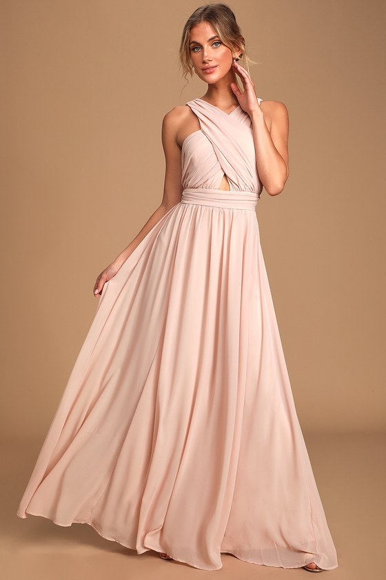 lulus chiffon maxi dress