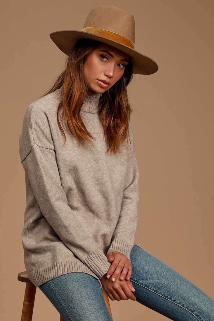 Lack of Color Benson Tri - Brown Wide-Brim Hat - Wool Fedora  display picture 3