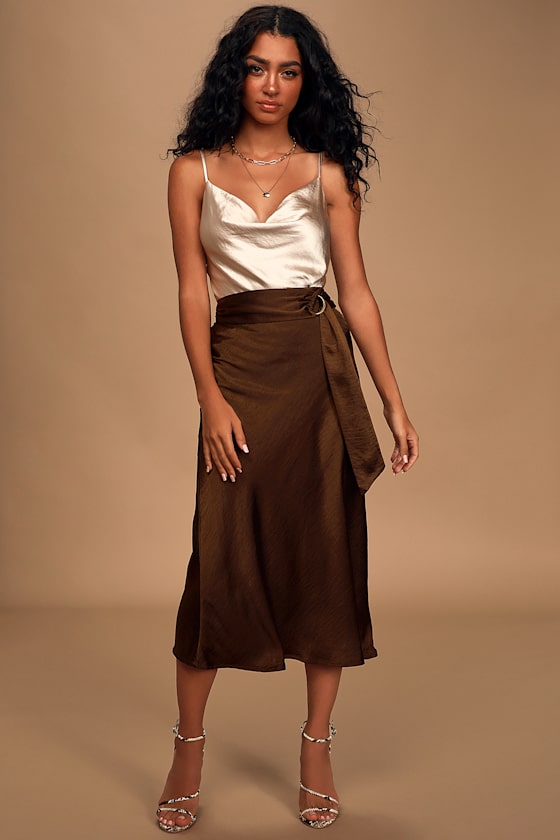 Loving You Always Ivory Satin Cowl Neck Cami Top 1