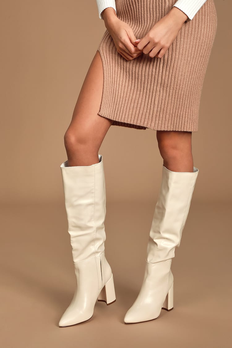 Lulus Katari Pointed-Toe Knee High Boots