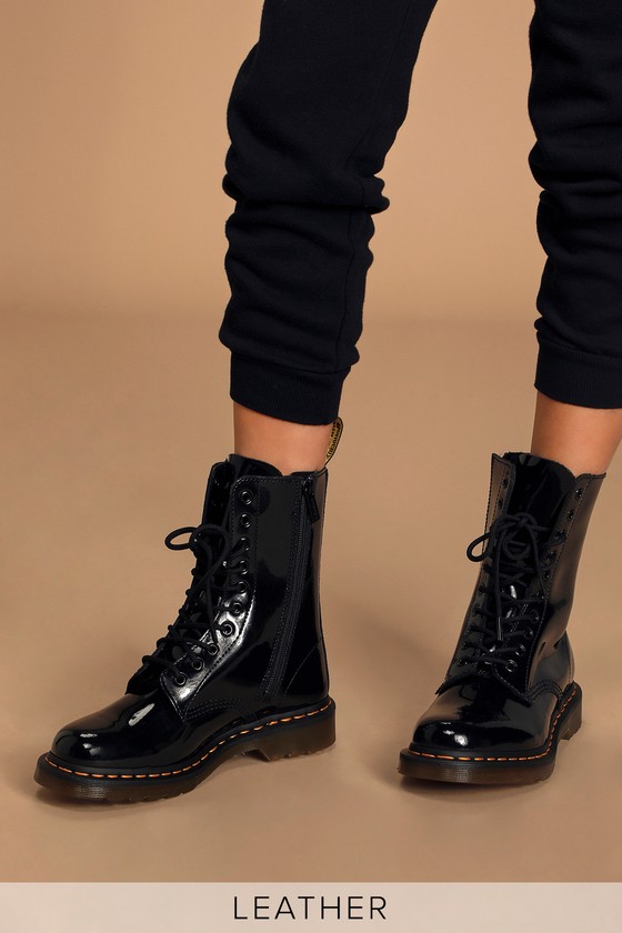 doc martens patent black