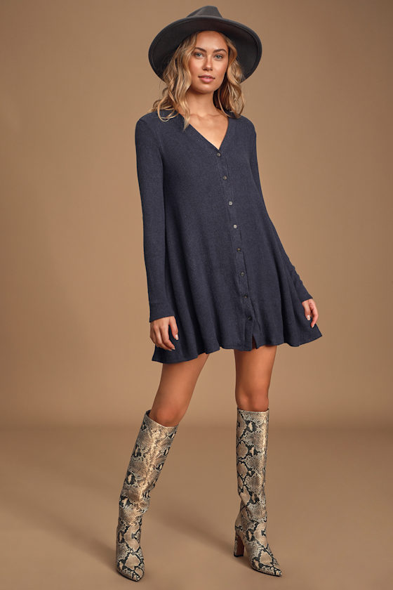 navy blue button up sweater
