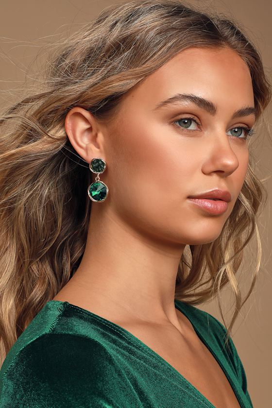 Going With It Green and Gold Earrings 2