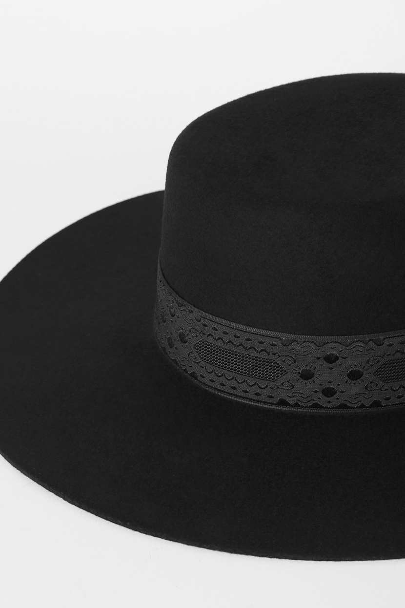 Lack of Color Sierra - Black Boater Hat - Wide Brimmed Hat  display picture 3