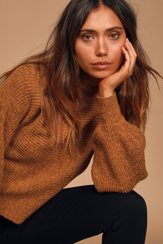 rust v neck sweater