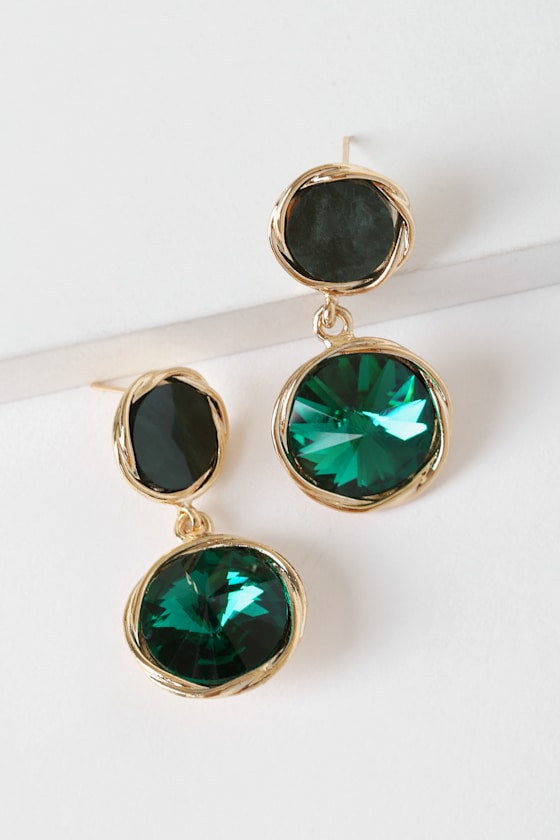 Going With It Green and Gold Earrings 2