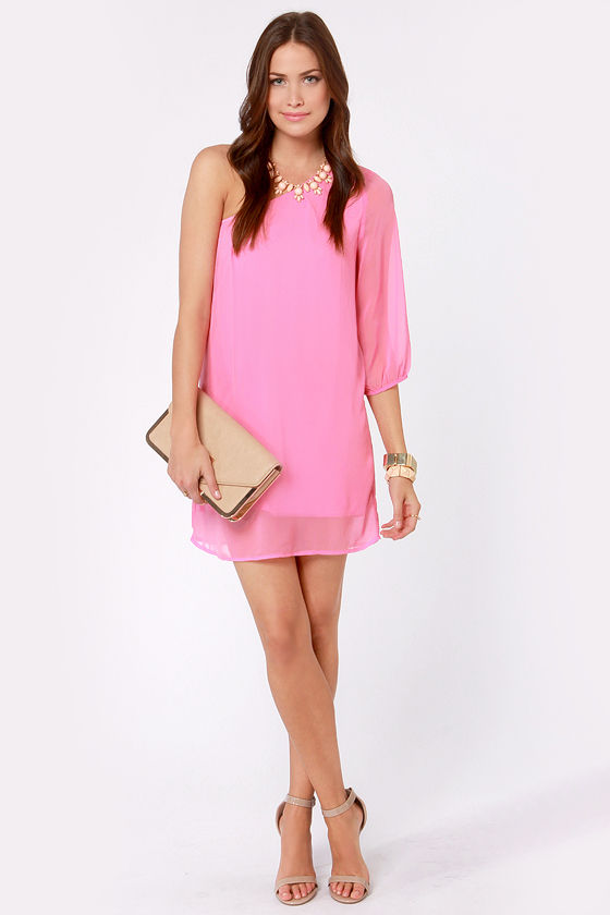 Bubblegum Pink Shift Dress