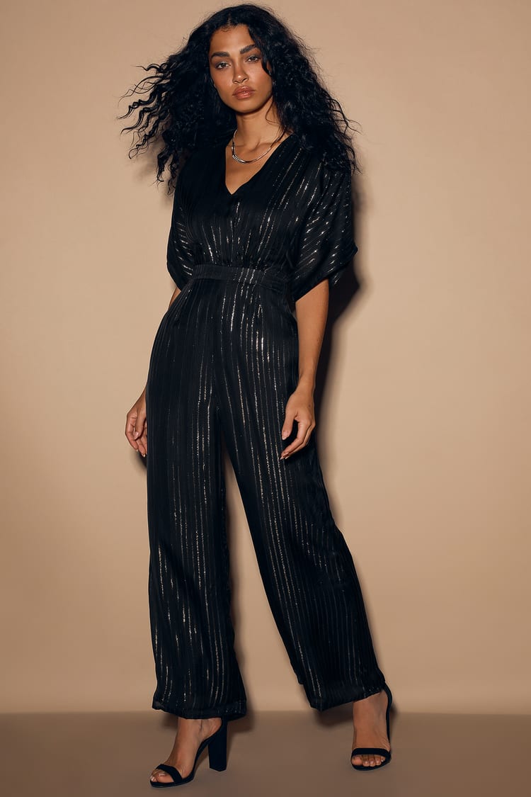 Sage the Label All That Glitters - Black Jumpsuit - Jumpsuit - Lulus