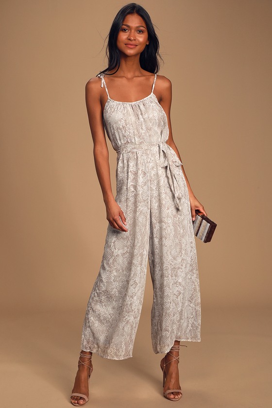 grey wide leg jumpsuit