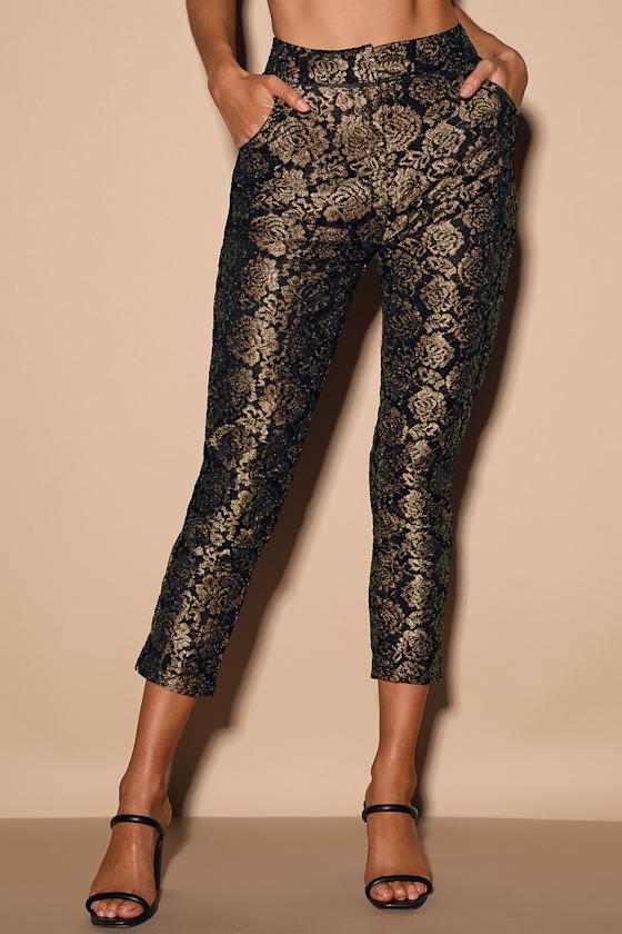 Manhattan Midnight Lace Insert Pants Black