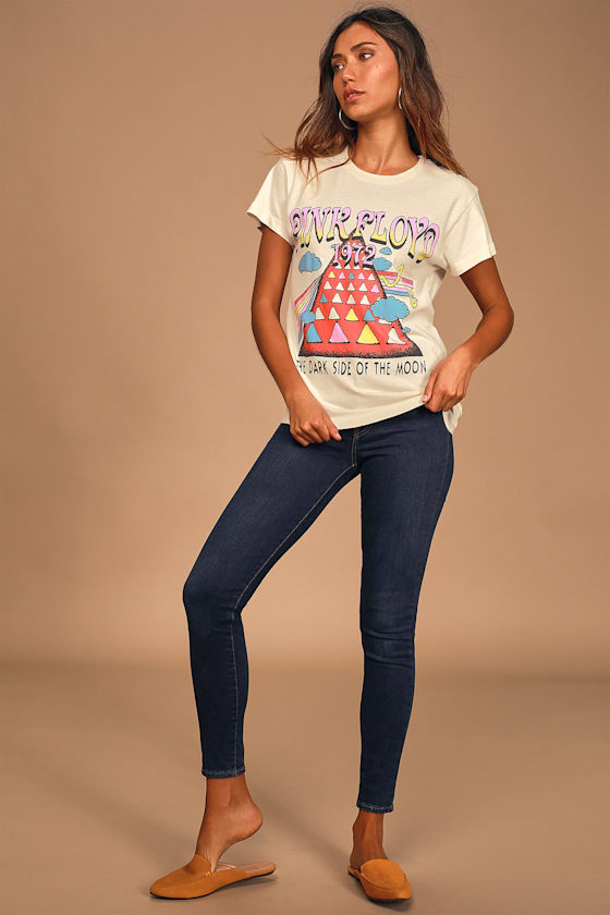 Pink Floyd 1972 Tour Cream Boyfriend Tee 2