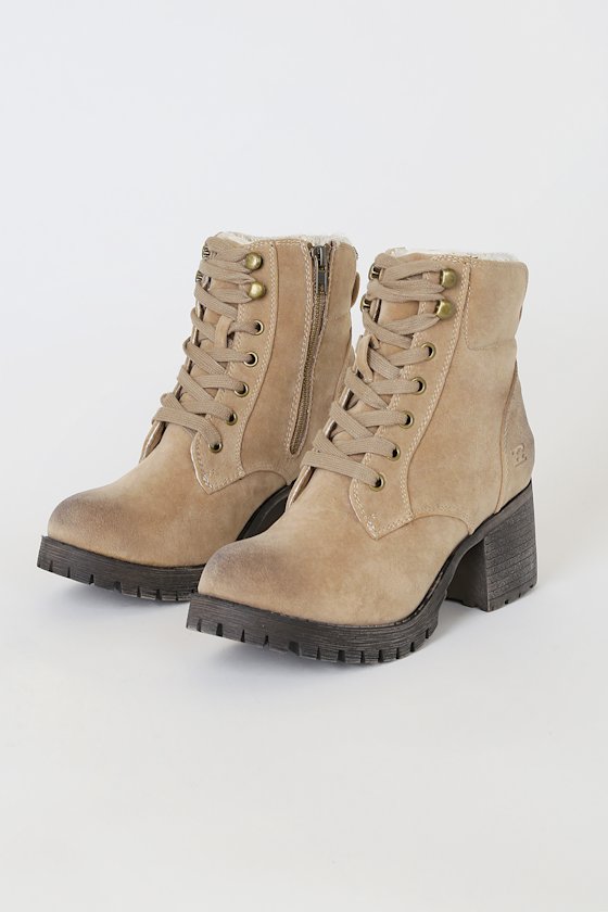 Wild Thing Dune Brown Suede Lace-Up Boots 1