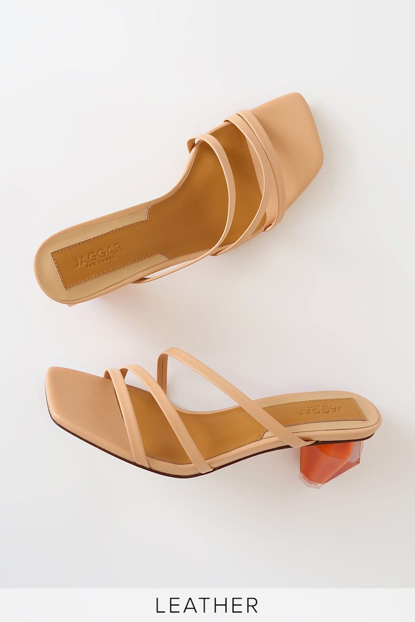 Jaggar The Label Diamond Heel Sculpted Heel Square Toe Slides - Main Image