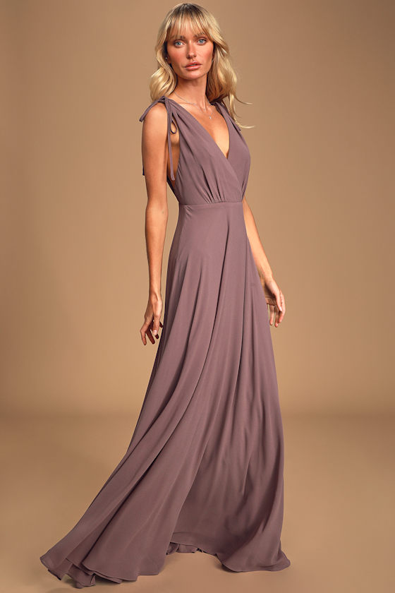 Dance the Night Away Dusty Purple Backless Maxi Dress 3