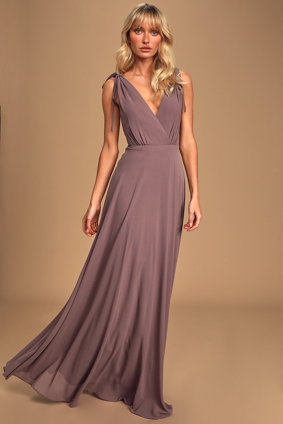 Dance the Night Away Dusty Purple Backless Maxi Dress
