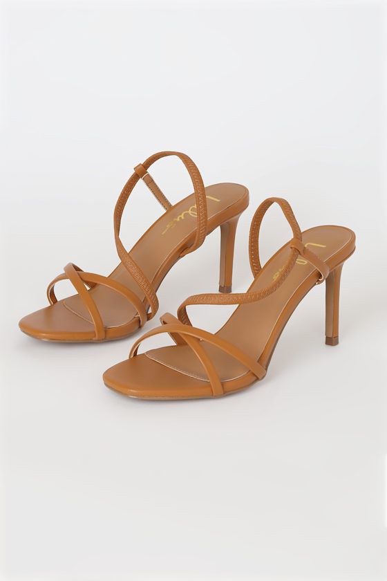 Byrdie Brown Strappy High Heel Sandals 1