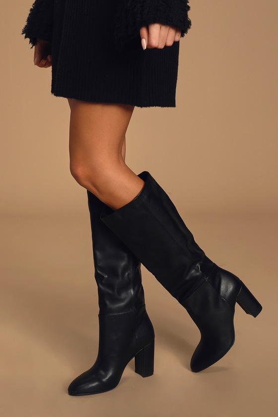 krafty ecru knee high boots