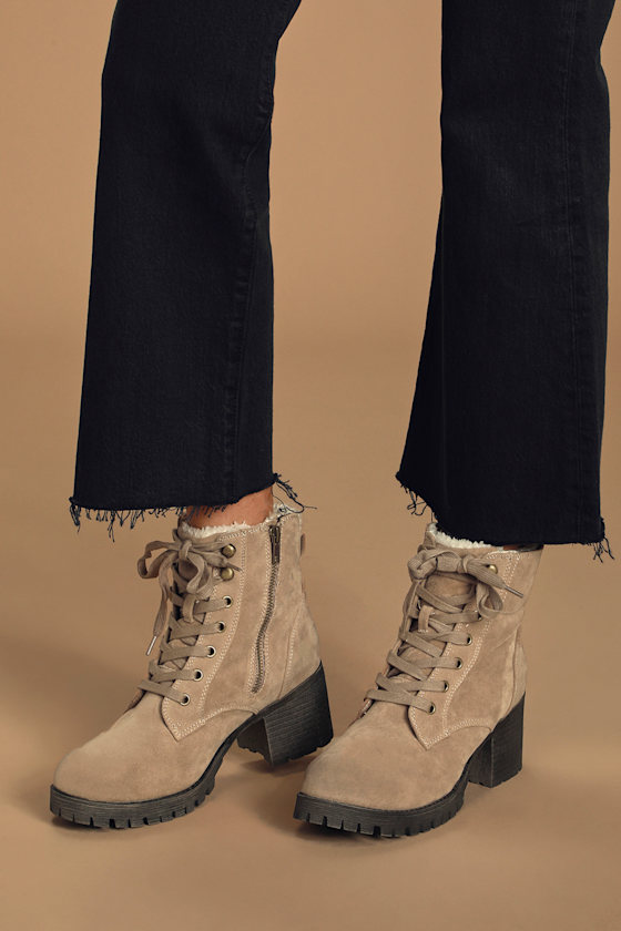 Wild Thing Dune Brown Suede Lace-Up Boots 5