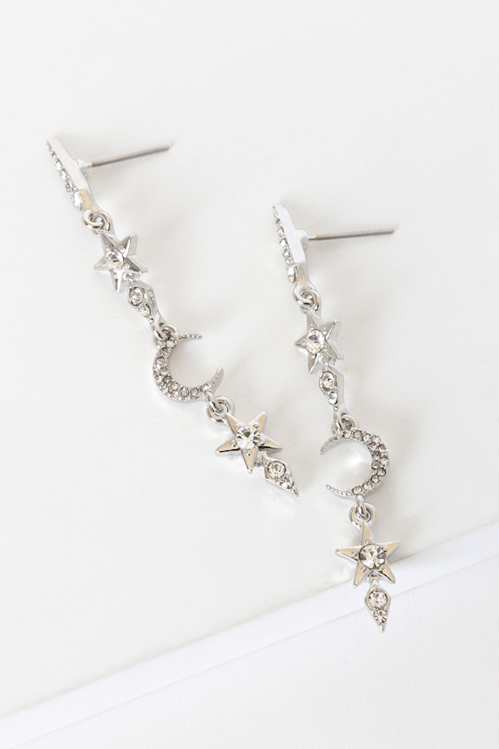 Call the Stars Rhinestone Drop Earrings 2
