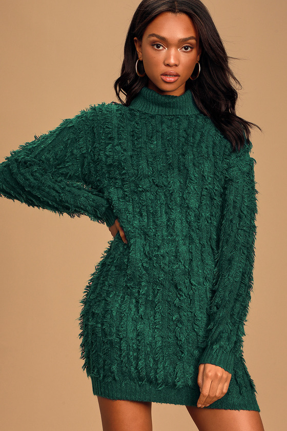 hunter green sweater dress