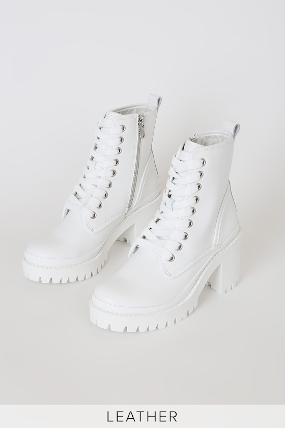 STEVE MADDEN 白い本革プラットフォームウェッジ ♪♪♪ STEVE MADDEN 白い本革プラットフォームウェッジ ♪♪♪