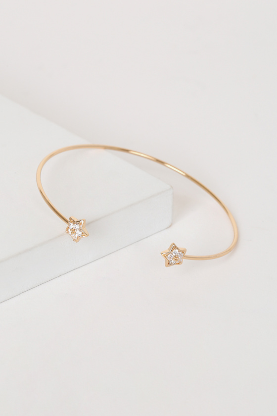 Gold Cuff Bracelet Star Cuff Bracelet Rhinestone Bracelet Lulus