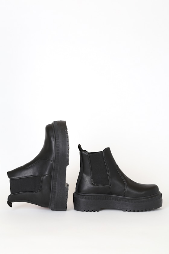 Yardley Black Platform Ankle Boots 1